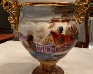 Italian hand painted jar - one of a kind, beautiful piece