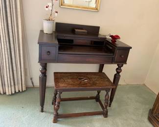 antique clerk desk and antique chair