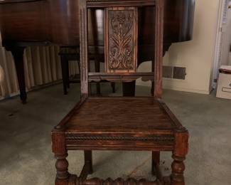 antique solid wood chair
