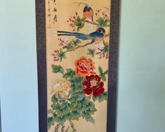 Chinese scroll. painting on silk, very beautiful
