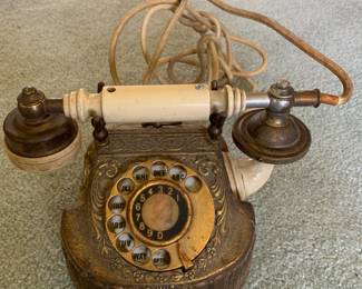 antiqe brass phone