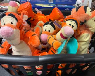 Basket of Tigger - most are action/electronic