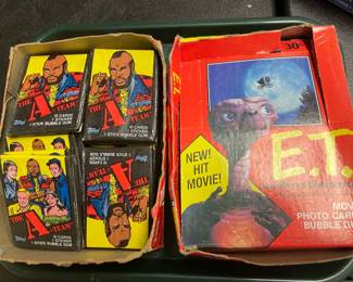 The A Team & E.T. Trading cards