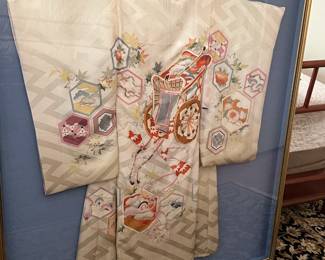 Japanese Antique Handpainted Kimono
