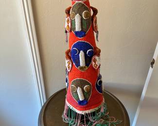 African Yoruba Ceremonial Beaded Crown