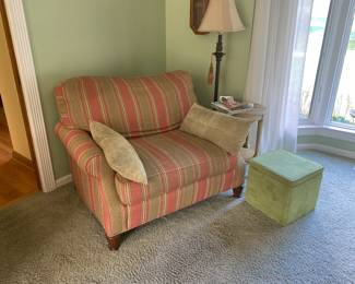 Over Size Cloth Armchair, Floor & Table Lamps, Assorted Tables