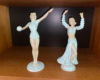 Ca.1930's Schaubach Kunst German Porcelain Figures.  