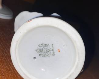 Bottom of the Ca.1930's Schaubach Kunst German Porcelain Figures.  