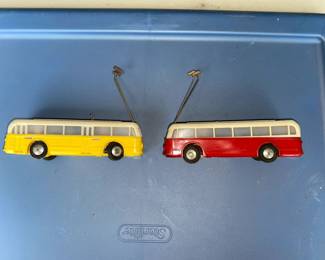 Two HO Scale West Germany HEIM Electric Buses 