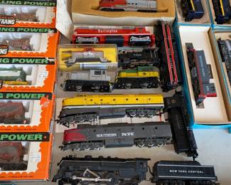 Assortment of HO Scale Train Diesel & Steam Locomotive Train Engines