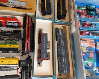 Assortment of HO Scale Diesel & Steam Locomotive Train Engines