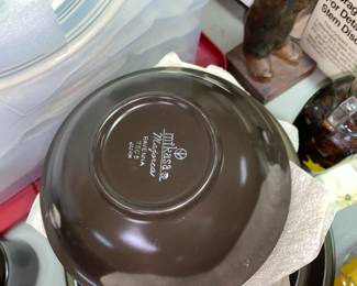 Vintage Japan Mikasa Majorca Terra Stone Ravenna 7505 Brown Floral 