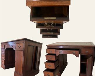 Antique secretary desk with leather inlay and secret compartment - over 130 yrs old and in excellent condition! 