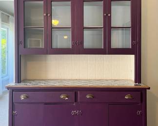 Vintage Estate hutch with hand painted Portuguese tile