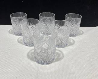 Crystal Rocks glasses one with a chip