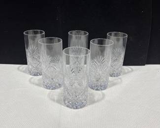 Crystal highball glasses set of six