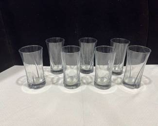 Seven highball glasses