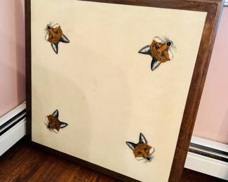 VIntage fox folding card table