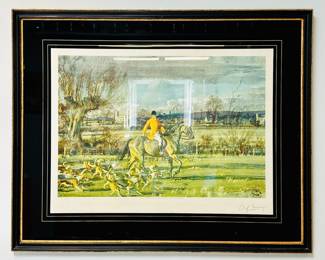 Bark "President" Sperm Whaling.  Signed lithograph by Benjamin Russell