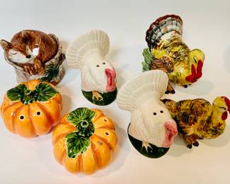 Decorative salt and pepper shaker including Fitz & Floyd