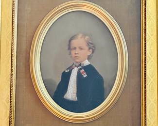 Vintage hand colored portrait