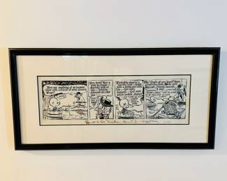 Signed Walt Kelly cartoon
