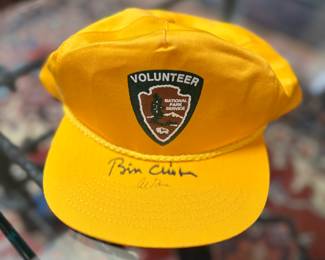 National Forest Service hat signed by Bill Clinton