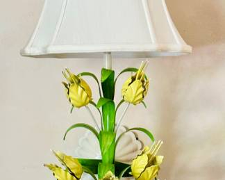 Vintage Tole Tulip electric sconce