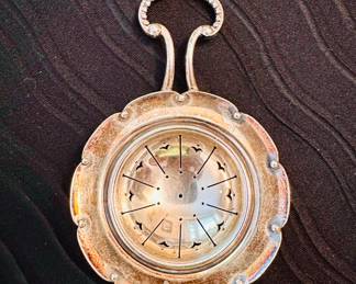 Georg Jensen "beaded" pattern tea strainer