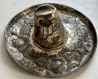 Mexican silver souvenir hat