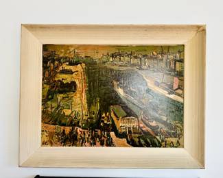 Oskar Kokoschka "Marseille II" vintage lithograph