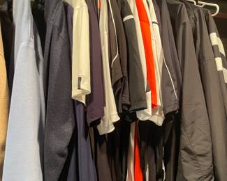Men's athletic coats, shirts and more - size L - XL