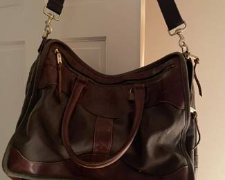 Orvis leather and canvas brief case