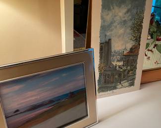 Framed prints and unframed print - European