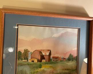 Framed watercolor - signed