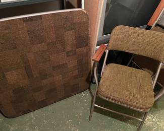 Folding table and 4 chairs