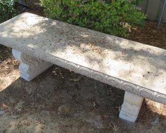 Concrete garden bench