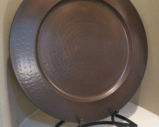 Decorative copper charger plate
