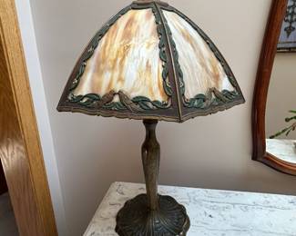 Slag Glass Lamp