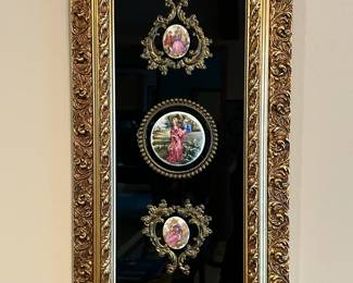 Framed Miniatures on Porcelain