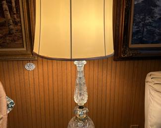 Cut Glass Lamp
