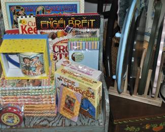 Large collection of Mary Engelbreit items including tins, books, cards, magazines, prints, notebooks, calendars, decorating books, note cards, greeting cards, booklets, and more!