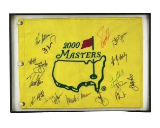 2000 Masters Golf Signed Flag Mark OMeara