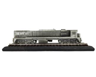 Vintage Aluminum Train Model Display