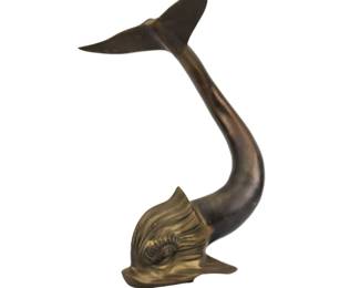 Vintage Hollywood Regency Dolphin Sculpture Chapman