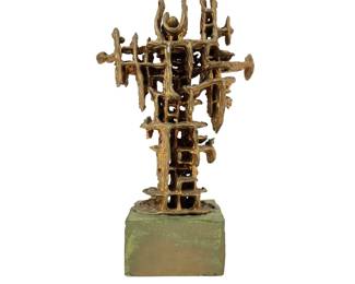 Brutalist Art Sculpture Signed