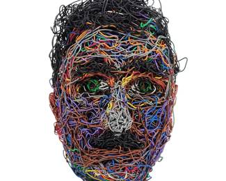 MultiColor Wire Head Sculpture Modern Art