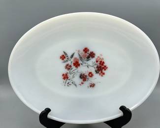 MCM Vintage Fire King Floral Platter