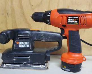 Black & Decker Power Sander & Fire Storm Drill Tools