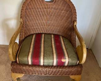 MPS010- Vintage Weaved Wicker Chair